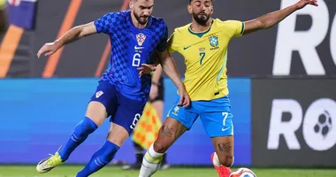 Imagem ilustrativa da imagem Com gol de baiano, Brasil vence Croácia em preparação para a Copa