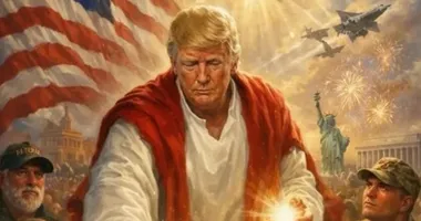 Imagem ilustrativa da imagem Novo Messias? Trump posta foto vestido de Jesus e Papa responde