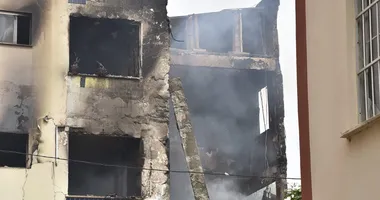 Imagem ilustrativa da imagem Veja como ficou o prédio após explosão que deixou 16 pessoas feridas