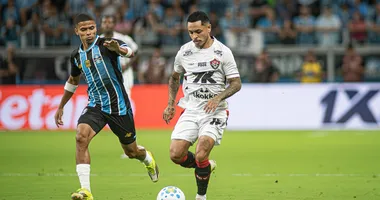 Imagem ilustrativa da imagem Vitória perde para o Grêmio e cai na tabela da Série A