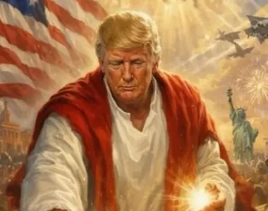 Trump vestido de Jesus