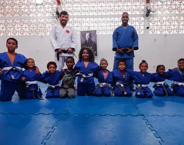 Sensei Elson Carvalho e o professor Danilo Santana em ação