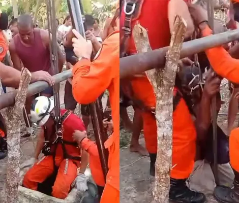 Imagem ilustrativa da imagem Homem e filho ficam presos em poço de 10 metros de profundidade na BA