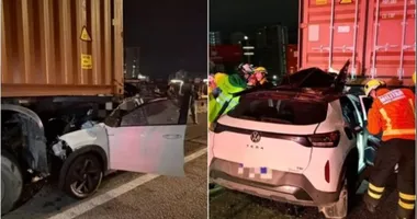 Imagem ilustrativa da imagem Cantor morre após carro ficar preso embaixo de caminhão na BR-101