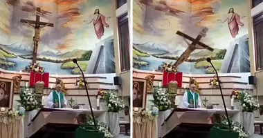 Imagem ilustrativa da imagem Padre é atingido por cruz e morre durante transmissão de missa