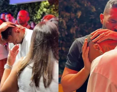 Neymar recebeu oração em sua mansão, durante confraternização de Páscoa