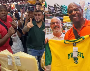 Ator Terry Crews, de 56 anos está passando um tempo no Brasil