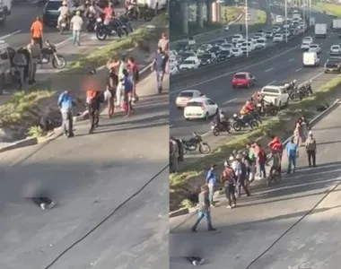 Mulher morreu no local