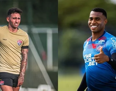 Gustavo Mosquito, do Vitória, e Jean Lucas, do Bahia