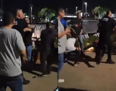 Imagens flagraram o segurança do Vasco dando cabeçada e socos no torcedor vascaíno