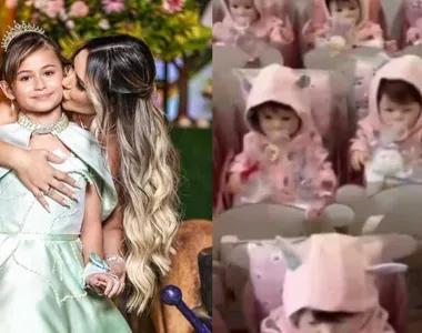 Deolane e sua filha Valentina