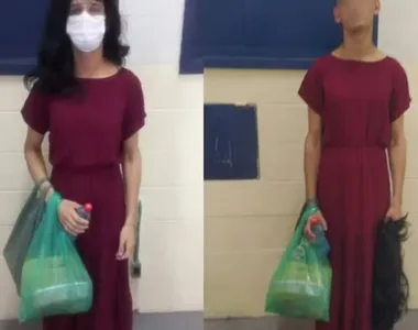 Peruca e vestido foram usados pelo presidiário
