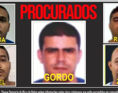 Cinco elementos foragidos da Justiça baiana estão 'malocados' em comunidades cariocas