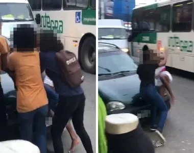 Briga aconteceu em frente a uma loja de roupas