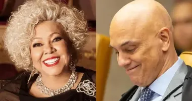 Imagem ilustrativa da imagem Alcione faz nova revelação íntima sobre ministro Alexandre de Moraes