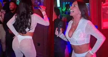 Imagem ilustrativa da imagem Look transparente de Gretchen em boate gay chama atenção; veja vídeo