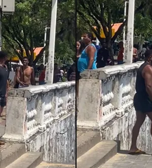 Imagem ilustrativa da imagem Vídeo: Baco Exu do Blues surpreende fãs ao surgir no Porto da Barra