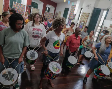 Banda Didá durante ensaio