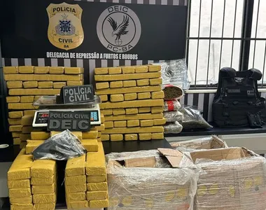 Droga apreendida pelos policiais