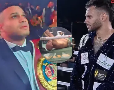 Rafael e Iago acompanharam a luta de Popó contra Wanderlei Silva