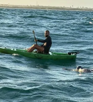 Imagem ilustrativa da imagem Desafio dos 4 faróis: salva-vidas nada de braçadas e faz história