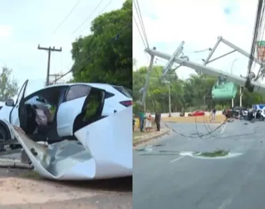 O acidente aconteceu na madrugada deste sábado (20)