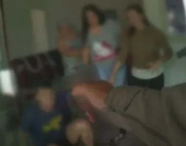 Momento da ação da polícia, que resultou na morte de Herick Cristian da Silva Vargas