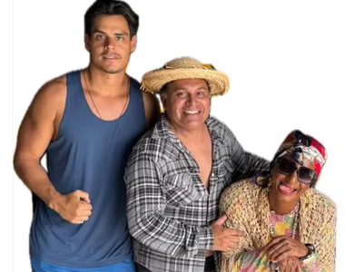 Paulão (Rodrigo Freire), Dedé (Marcílio Marques) e Dona Concinha (Jorge Santana)