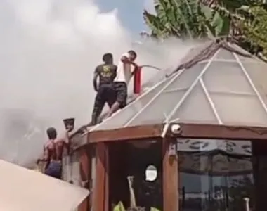 Fogo em pousada assusta turistas e moradores em Morro de São Paulo
