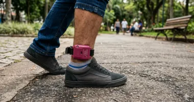 Imagem ilustrativa da imagem Agressores de mulheres podem passar a usar tornozeleira rosa; entenda