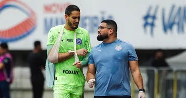 Imagem ilustrativa da imagem Ronaldo sofre luxação no cotovelo e deve desfalcar o Bahia por semanas