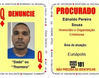 Criminoso integra o Baralho do Crime