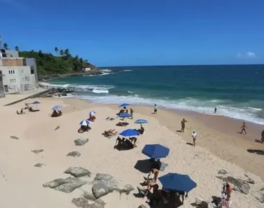 Situação foi registrada na praia do Buracão, localizada no bairro do Rio Vermelho