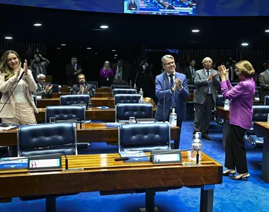 Senadores aplaudiram o resultado da votação