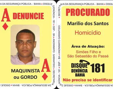 Marílio dos Santos teve o nome estampado no Baralho do Crime da SSP