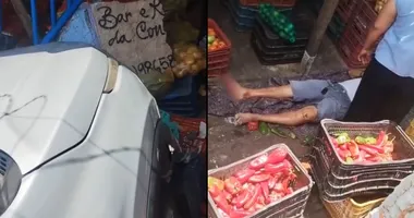 Imagem ilustrativa da imagem Carro invade Feira de São Joaquim e atropela feirante; veja o vídeo