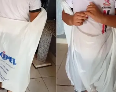 Dois estagiários foram afastados após criança voltar pra casa em sacola suja