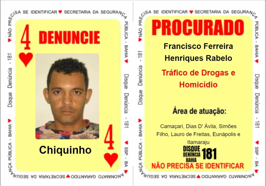 "Titio", "Mascote" e "Chiquinho": conheça três novas cartas do Baralho do Crime