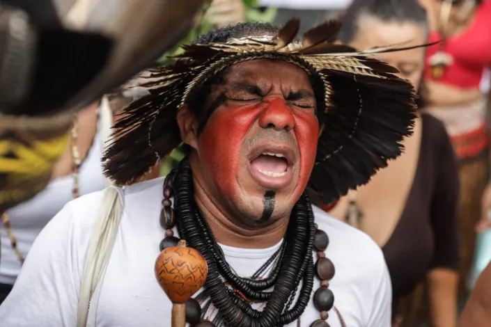 Galeria: Movimento Salvador é Indígena realiza ato no Centro da cidade