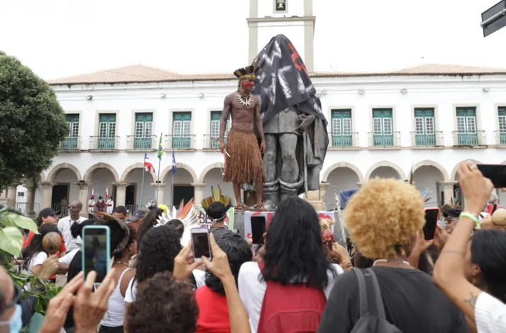 Galeria: Movimento Salvador é Indígena realiza ato no Centro da cidade