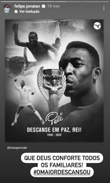 Imagem ilustrativa da imagem Pelé: Jogadores e técnicos do futebol brasileiro lamentam morte
