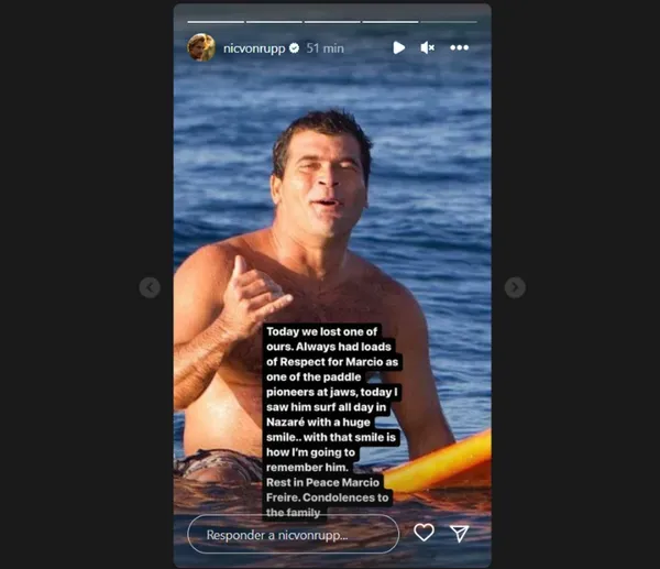 Imagem ilustrativa da imagem Surfistas brazucas lamentam morte do baiano Marcio Freire