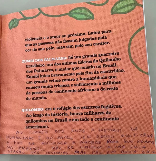 Página do livro AMORAS do rapper Emicida