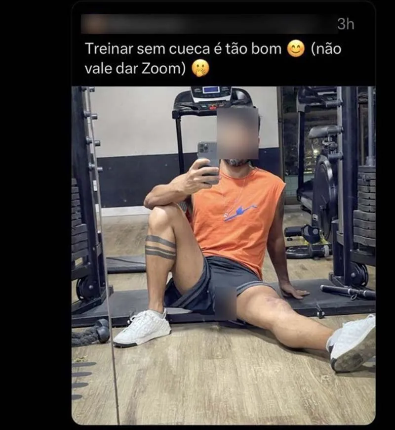 Imagem ilustrativa da imagem Smart Fit fixa aviso sobre roupa após homem malhar sem cueca