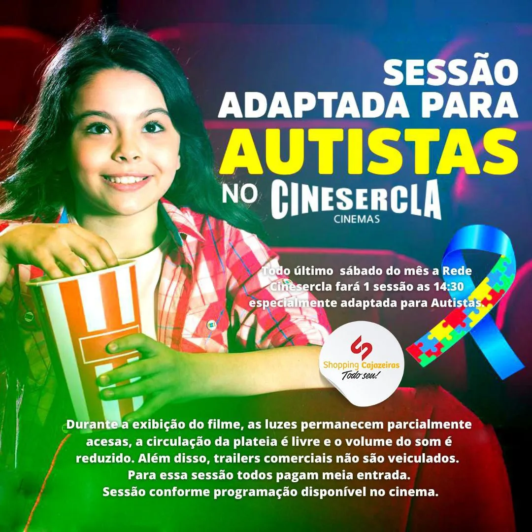 Imagem ilustrativa da imagem Cinema do Shopping Cajazeiras terá sessão adaptada para autistas