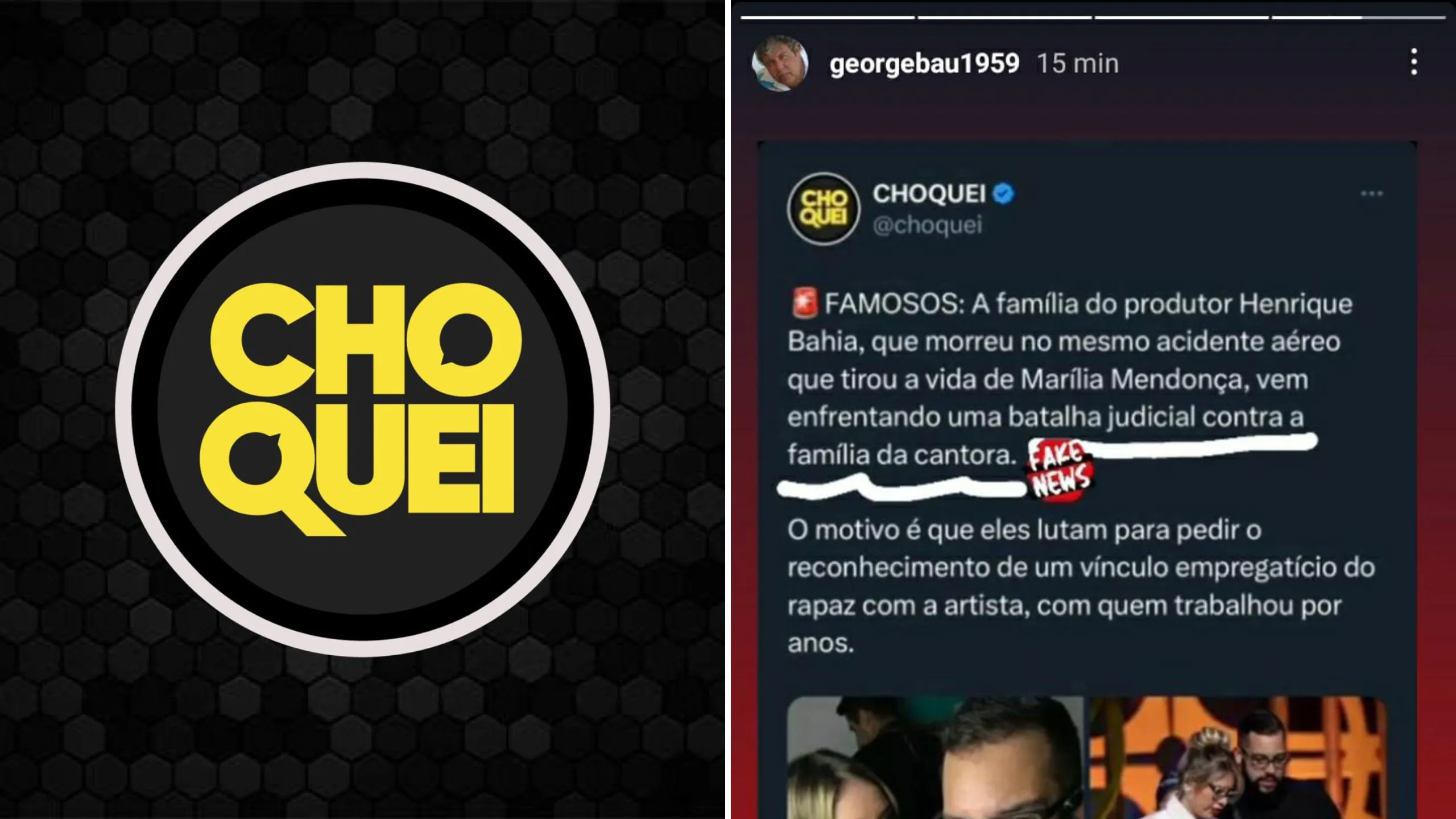 Choquei publica fake news sobre processo judicial