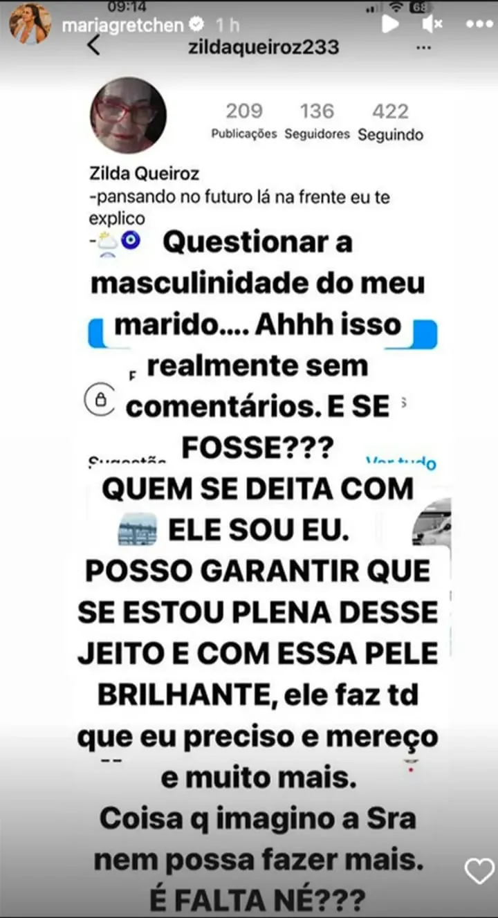 Gretchen abre o jogo e se revolta com fãs que apontam marido gay