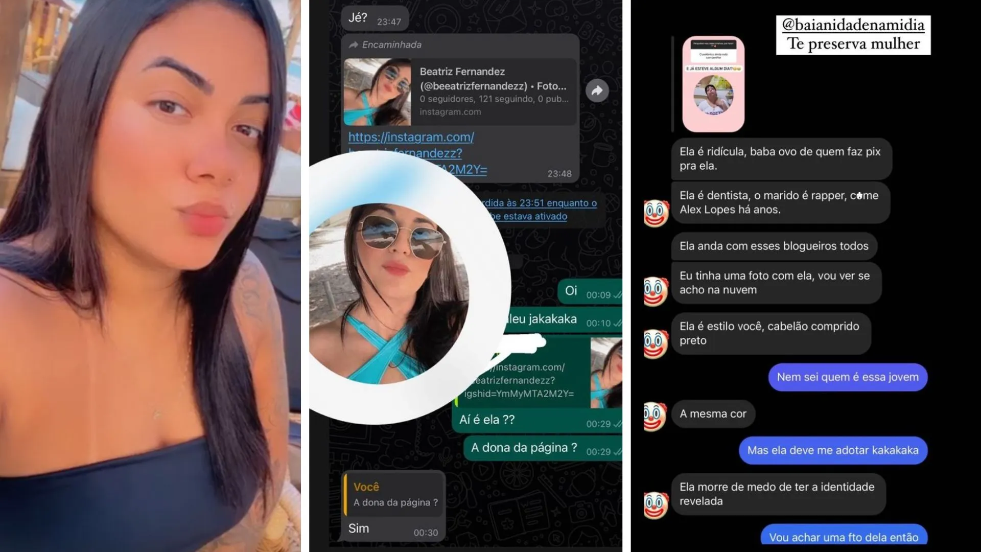 Jenifer Bonfim revelou a identidade de Beatriz através dos stories