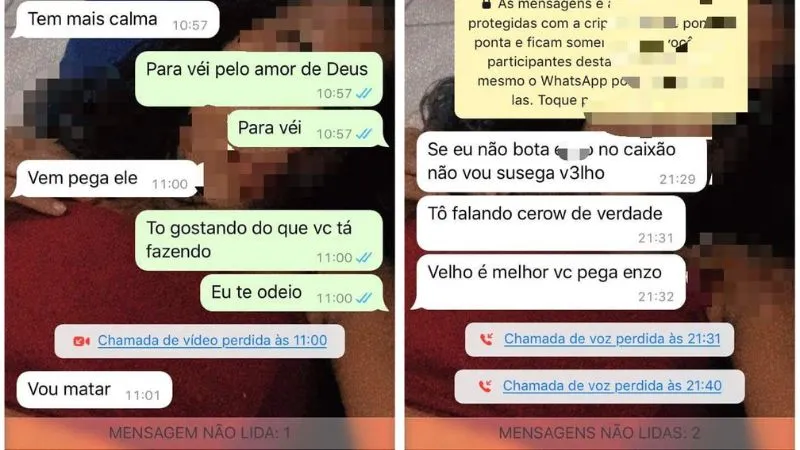 O suspeito filmou e enviou as imagens para a mãe do menino