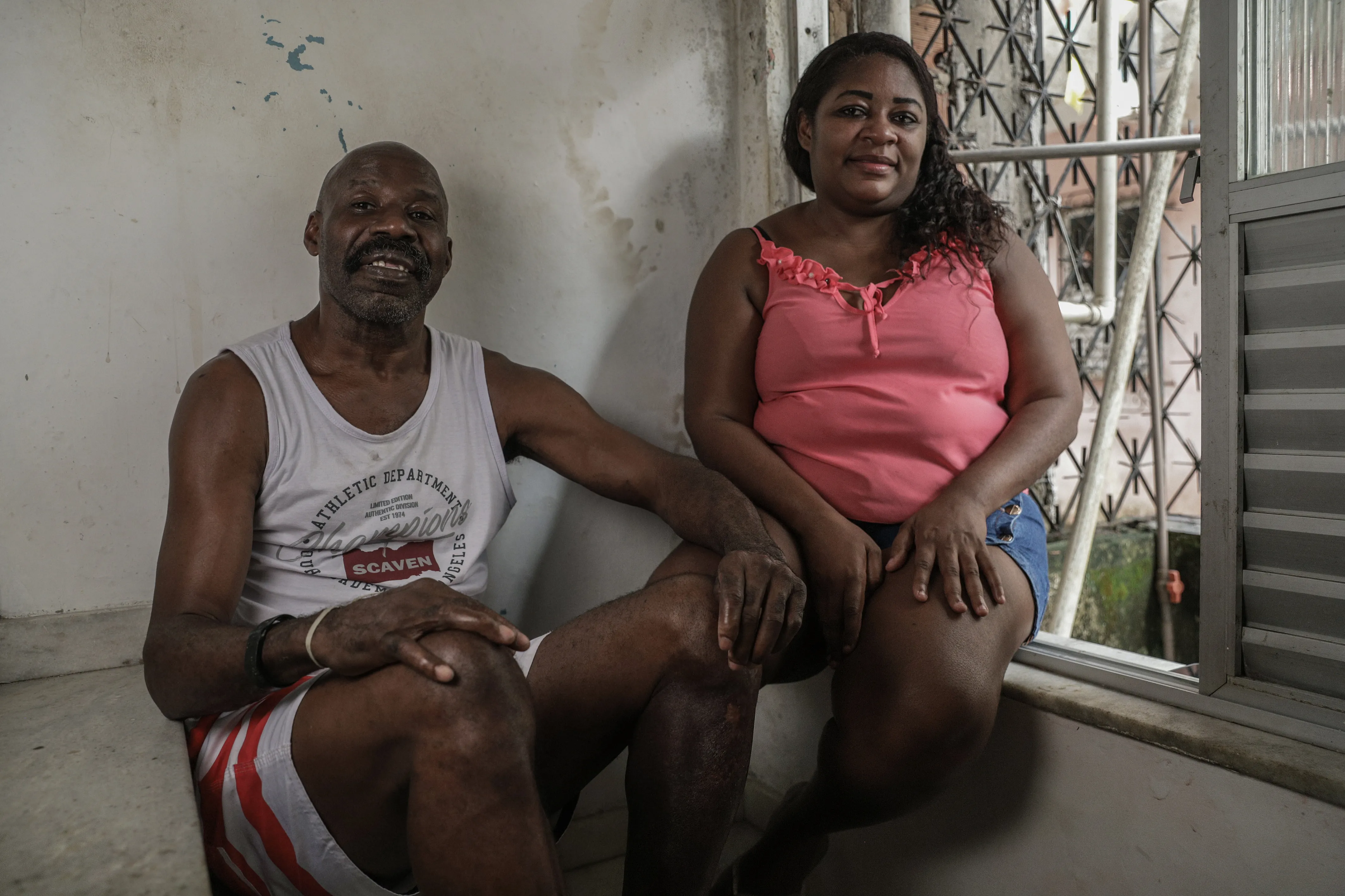 Holyfield e sua filha Viviane Andrade, com quem compartilha seus dias